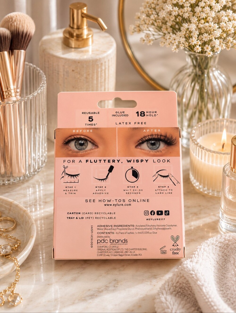EYLURE London‎ Wispy Light and Smokey Eye Lash Set Black Eye Makeup 7 Pair - Picture 7 of 7